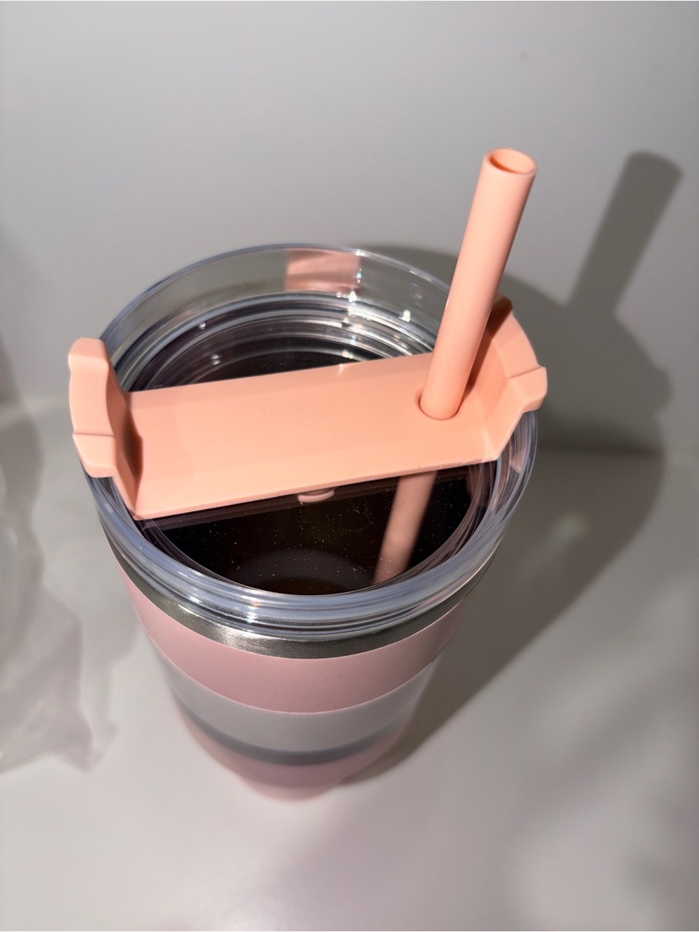 Mainstays 40oz Blush Pink Stainless Steel Tumbler With Handle & Straw NWT - Picture 4 of 4